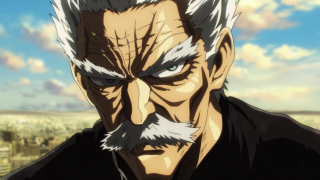 Man mustache looking camera sky - sōsaku hanga free wallpaper