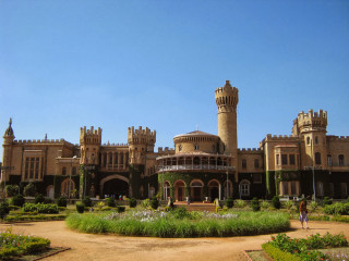 Large building tower clock garden 3 - a tower and a clock free wallpaper