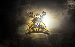 Deer head crown team logo - dark background free wallpaper for desktop