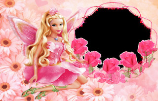 Fairy pink flowers bed background - net art free wallpaper