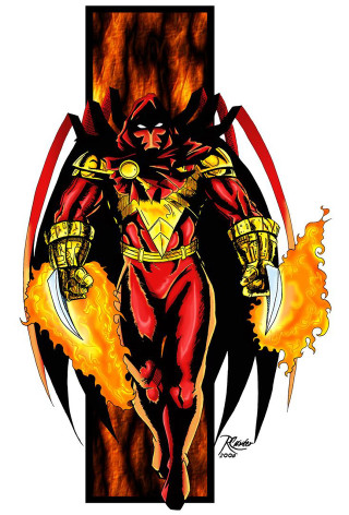 Man sword fire demon chest - sumatraism free wallpaper