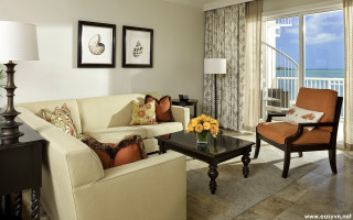 Living room couch chair table 3 - a view free wallpaper
