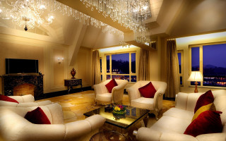 Living room chandelier couch chairs 2 - art free wallpaper for desktop