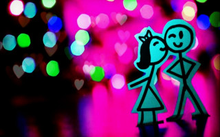Paper cutout person heart colorful - a picture free wallpaper