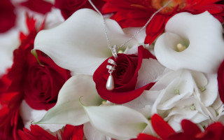 Bouquet flowers necklace diamond elegant - evert collier free wallpaper