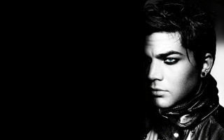 Man leather jacket piercings black - white free wallpaper