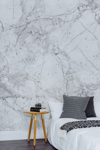 Marble wall bedroom table bed - a white comforter free wallpaper