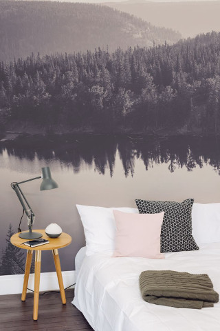 Forest lake modern european ink - modern european ink painting free wallpaper