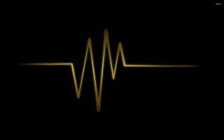 Golden sound wave black background - golden free wallpaper