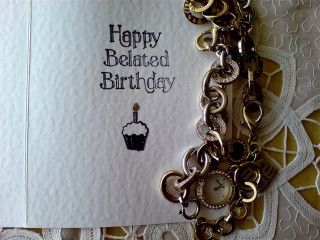 Happy belated birthday card cupcake - exquisite free wallpaper