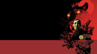 Man knife demon red background - a black cat free wallpaper