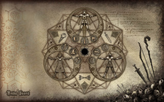 Clock person standing drawing surroundings - octopath traveler free wallpaper