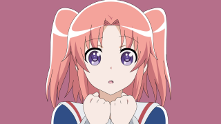 Pink haired girl anime portrait - her chest free wallpaper