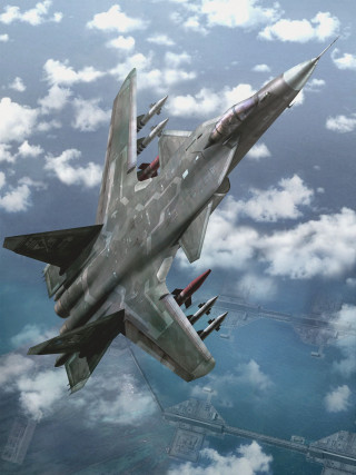 Fighter jet flying four jets - free airplane wallpaper