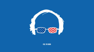 Blue background white red design - bernie d’andrea free wallpaper