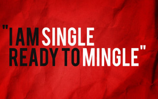 Red poster black white quote - single body free wallpaper