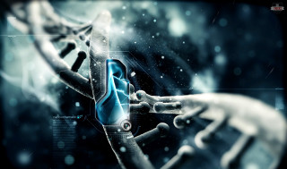 Futuristic hand touching human blue - a blue object free wallpaper