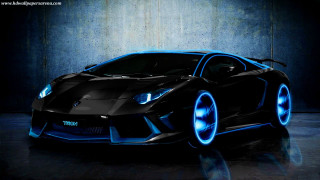 Black blue lamb car blue - rim free wallpaper