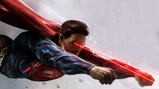 Man flying red object light - len free wallpaper