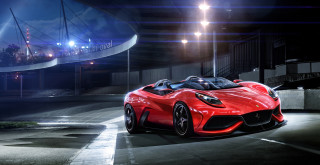 Red sports car tunnel night 2 - a tunnel free wallpaper