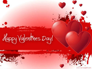 Valentine hearts blood red background - heart free wallpaper