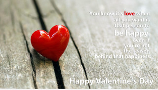 Heart wooden table valentine quote - romantic free wallpaper