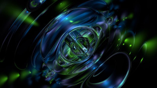 Circular object green blue lights - circular free wallpaper