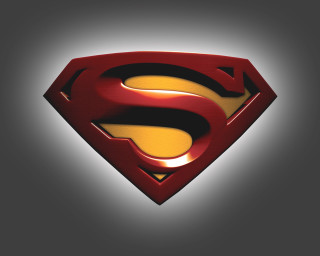Superman logo gray yellow red - a yellow center free wallpaper