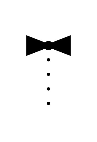 Bow tie tuxedo shirt black - a minimalist painting free wallpaper