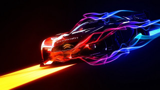 Car lights dark bright top - side in the dark free wallpaper