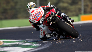 Person motorcycle leaning track helmet 2 - hard edge free wallpaper