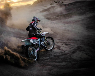 Dirt bike mountain track sunset - sunset free wallpaper