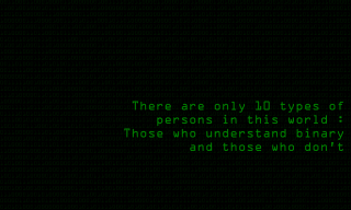 Green text message black background 2 - ascii art free wallpaper