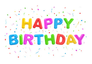 Happy birthday balloons confetti white - a happy birthday message free wallpaper