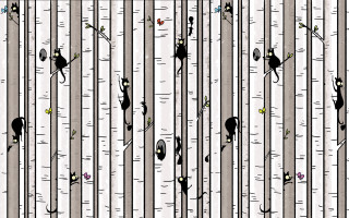 Tree bird pattern trunk back - colin moss free wallpaper