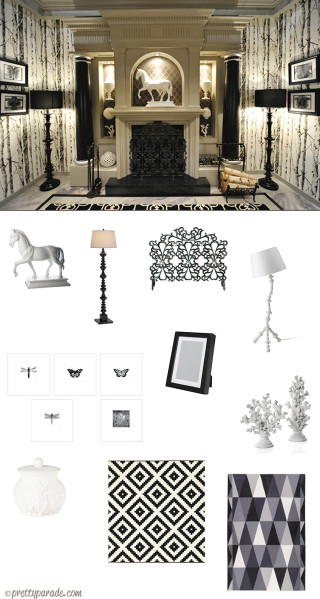Livingroom fireplace horse wallpaper statue - a fireplace free wallpaper