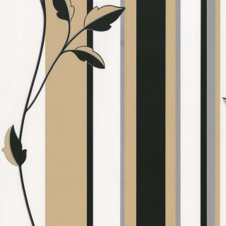 Striped wall flower plant stem - a wall free wallpaper
