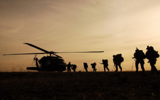 People helicopter field sunset dawn - free dogs wallpaper