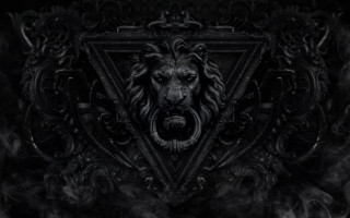 Lion triangle smoke face artistry - renaissance free wallpaper