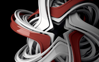 Red white abstract object black - redshift free wallpaper