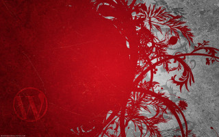 Red gray background flower design - modern european ink painting free wallpaper
