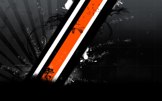 Black orange striped night sky - a white stripe free wallpaper