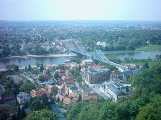 Bridge river city trees panorama - boleslaw cybi free wallpaper