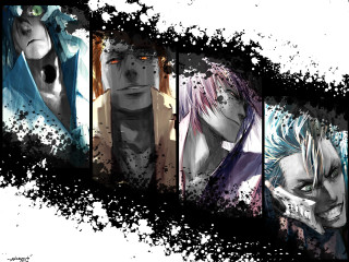 Anime characters expressions group different 17 - shadow free wallpaper