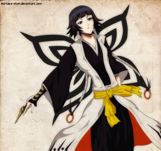 Woman black white outfit yellow - coat free wallpaper