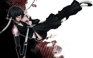 Woman sword black outfit black - concept art free wallpaper