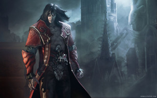 Man red coat black hat - a clock tower free wallpaper
