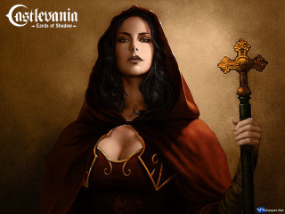 Woman red cloak cross sword - a painting of a woman free wallpaper