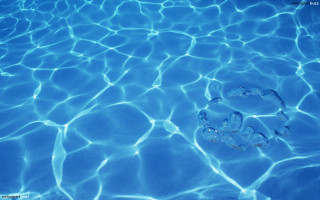 Blue pool clear water bubbles - water free wallpaper