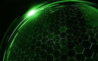 Green abstract background hexagonal shapes - a green abstract background free wallpaper